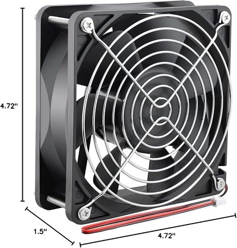 Wathai 12038 120mm x 38mm PWM Computer PC Case Fan 12V 4pin 5300rpm 230CFM in Kuwait