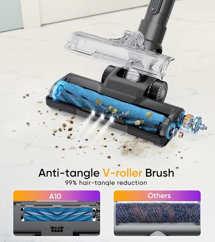 Cordless Vacuum Cleaner, 28kPa Stick Vacuum 40mins Runtime, LED Light & Detachable Battery, 6 in 1 Lightweight Vacuum Cleaner for Home Hardwood Floors Carpets Pet Hair, Pea Cyan in Saudi Arabia