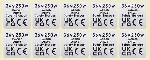 Create idea 10pcs Mid Drive Motor Sticker 36V 250W Motor Waterproof Sticker Decal 30x30mm Motor CE Label Tags Compatible with BAFANG BBS02B BBS01 in Saudi Arabia