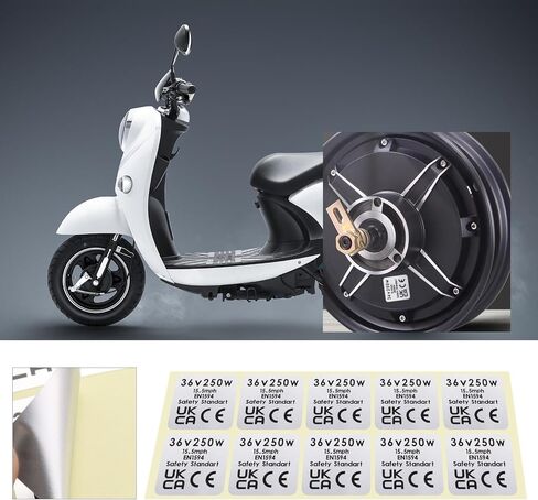 Create idea 10pcs Mid Drive Motor Sticker 36V 250W Motor Waterproof Sticker Decal 30x30mm Motor CE Label Tags Compatible with BAFANG BBS02B BBS01 in Saudi Arabia