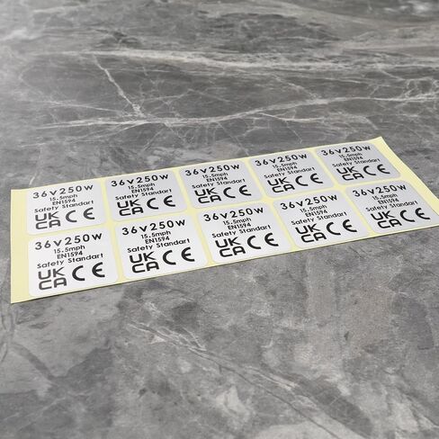 Create idea 10pcs Mid Drive Motor Sticker 36V 250W Motor Waterproof Sticker Decal 30x30mm Motor CE Label Tags Compatible with BAFANG BBS02B BBS01 in Saudi Arabia