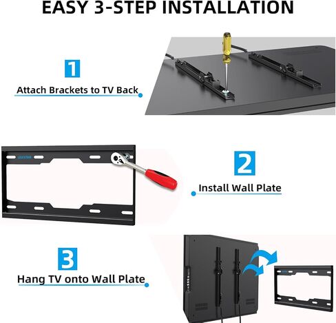USX STAR Advanced Tilt TV Wall Mount with Extendable Design for Most 42-90 inch TVs, Wall Mount TV Bracket with Quick Lock Release, Max VESA 600x400mm, Hold TV up to 120LBS and 24'' Studs in Kuwait