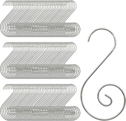 Christmas Ornaments Hooks Christmas Tree Hanger Great for Christmas Tree Decoration - 120 / Silver in Kuwait