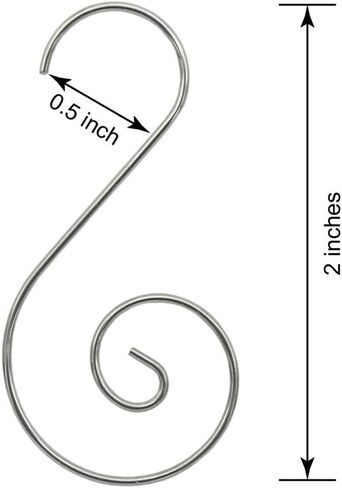 Christmas Ornaments Hooks Christmas Tree Hanger Great for Christmas Tree Decoration - 120 / Silver in Kuwait