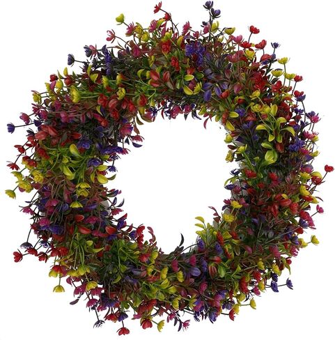 Boxwood Wreaths for Front Door Fall Decorations Farmhouse Wreaths for Window Wedding Decor Home Porch Patio Garden Decor 18 Inches Yellow in Saudi Arabia