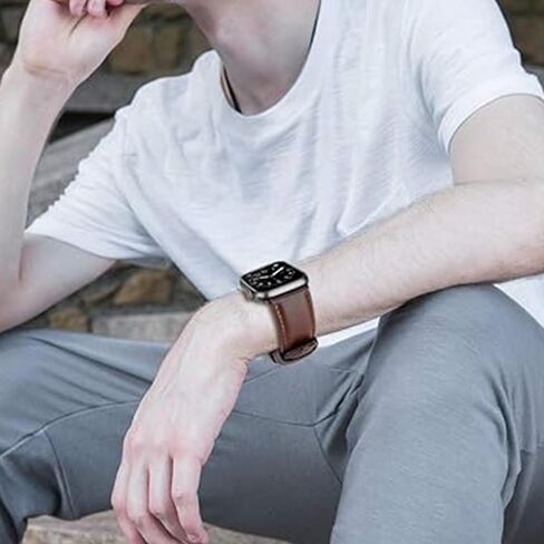 Compatible with Garmin Fenix 8 bands, Lamshaw 26mm, 22mm, 20mm Leather Silicone Breathable Replacement Smartwatch Strap Wristband Compatible with Fenix 8 43mm, 47mm, 51mm, Fenix 8 Series, Fenix 7 in Saudi Arabia
