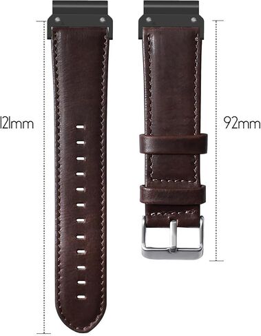 Compatible with Garmin Fenix 8 bands, Lamshaw 26mm, 22mm, 20mm Leather Silicone Breathable Replacement Smartwatch Strap Wristband Compatible with Fenix 8 43mm, 47mm, 51mm, Fenix 8 Series, Fenix 7 in Saudi Arabia