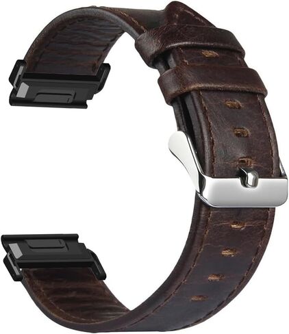 Compatible with Garmin Fenix 8 bands, Lamshaw 26mm, 22mm, 20mm Leather Silicone Breathable Replacement Smartwatch Strap Wristband Compatible with Fenix 8 43mm, 47mm, 51mm, Fenix 8 Series, Fenix 7 in Saudi Arabia