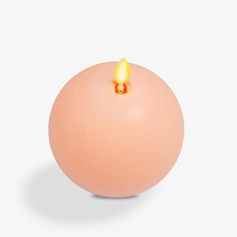 Luminara Mellow Peach Chalky Sphere (3.5" x 4.25") Flameless Candle Real Wax Unscented Moving LED Sphere Designed to fit Snail Candle Holder (Sold Separately) in Kuwait