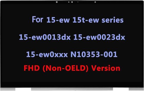 L93183-001 L93181-001 بديل LCD لـ HP Envy x360 m Convertible 15-ee 15m-ee 15m-ee0013dx 15m-ee0023dx 15m-ee0xxx 15m-ee0000 LCD تعمل باللمس إطار مجموعة محول الأرقام مع لوحة (1920x1080 -IPS) in Kuwait