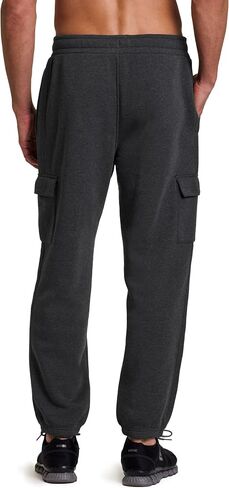 RBX Active Men's Fleece Sweatpants, Cotton Blend Cargo Pants Fleece Joggers Workout Hiking Joggers with Cargo Pockets in Saudi Arabia