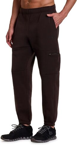 RBX Active Men's Fleece Sweatpants, Cotton Blend Cargo Pants Fleece Joggers Workout Hiking Joggers with Cargo Pockets in Saudi Arabia