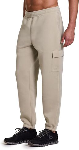 بنطال رياضي من الصوف للرجال من RBX Active، بنطال كارجو من مزيج القطن، بنطال ركض من الصوف للركض والمشي لمسافات طويلة مع جيوب للشحن in Kuwait