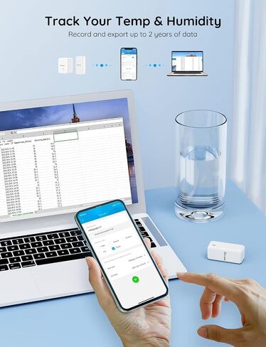Govee WiFi مقياس حرارة الرطوبة 6 حزمة H5100، جهاز استشعار درجة الحرارة اللاسلكي الداخلي للرطوبة مع تنبيه إخطار التطبيق عن بعد، تصدير تخزين البيانات لمدة عامين، للمنزل، الدفيئة in Kuwait