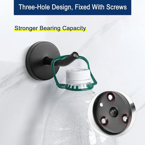 NearMoon Coat Hooks-Bath Towel Hangers, Wall Hooks for Hanging Hat Hurse Robe, 304 Stainless Steel Heavy Duty Garage Hooks for Bathroom Livingroom Hotel Kitchen Garage, 6 Pack (2 Inch, Matte Black) in Kuwait