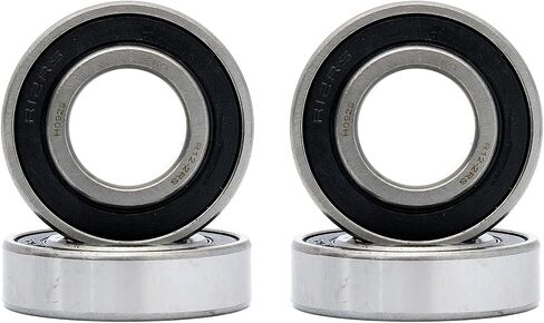 FKG R12-2RS 3/4"x1-5/8"x7/16" محمل كروي ذو أخدود عميق محامل سدادة مطاطية مزدوجة مشحمة مسبقًا، مجموعة من 4 in Saudi Arabia