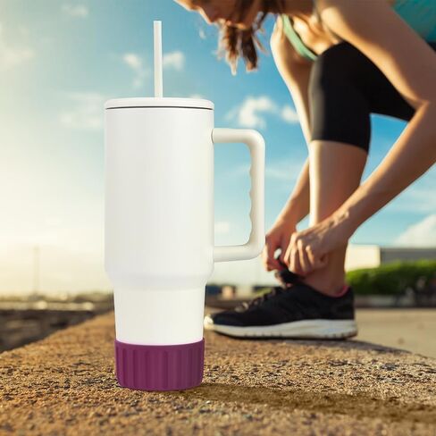 Cosmos 2 Pcs Protective Silicone Boot, Compatible with Stanley Tumbler for Quencher Adenture 30-40 oz and for IceFlow 20-30 oz, Anti-Slip Water Bottle Bottom Sleeve Cover, Reduces Noise & Scratches in Kuwait