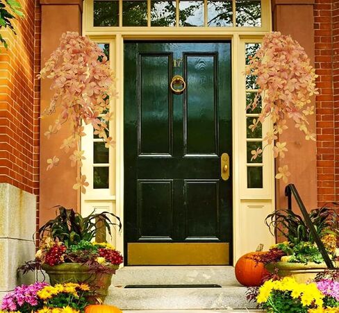 6PCS Artificial Fall Stems Faux Branches with Leaves for Vase Fake Plants for Home Table Autumn Festival Thanksgiving Christmas Decor 28" in Kuwait