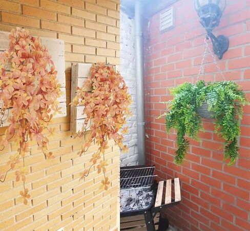 6PCS Artificial Fall Stems Faux Branches with Leaves for Vase Fake Plants for Home Table Autumn Festival Thanksgiving Christmas Decor 28" in Kuwait