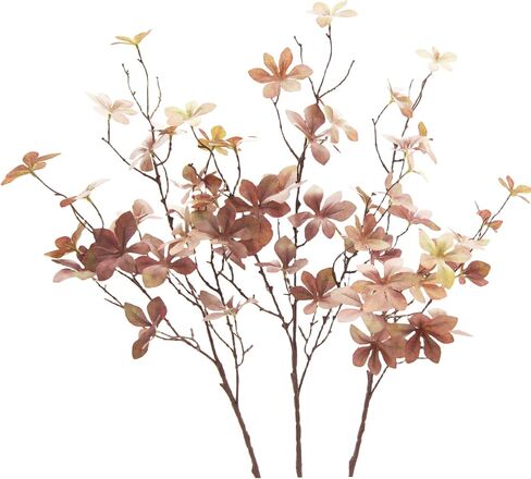 6PCS Artificial Fall Stems Faux Branches with Leaves for Vase Fake Plants for Home Table Autumn Festival Thanksgiving Christmas Decor 28" in Kuwait