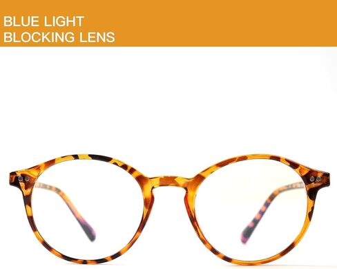 Vintage Round Blue Light Glasses for Women Men, Retro Circle TR90 Frame Protection Eyeglasses Anti Eyestrain Ruby in Saudi Arabia