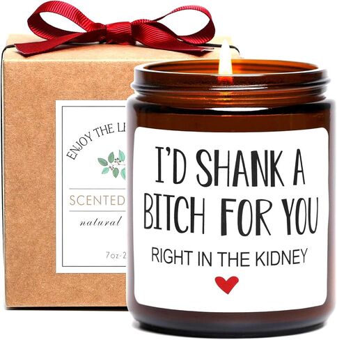 Best Friend Birthday Gifts for Women, I’d Shank A B for You Scented Soy Candle, Funny Birthday Gift Galentines Gag Gift for Friends, BFF, Bestie, Sister (BTCH) in Saudi Arabia
