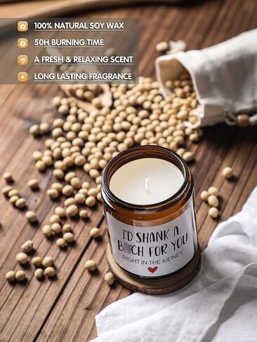 Best Friend Birthday Gifts for Women, I’d Shank A B for You Scented Soy Candle, Funny Birthday Gift Galentines Gag Gift for Friends, BFF, Bestie, Sister (BTCH) in Saudi Arabia