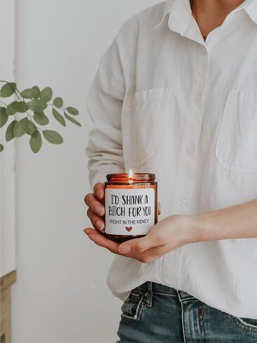 Best Friend Birthday Gifts for Women, I’d Shank A B for You Scented Soy Candle, Funny Birthday Gift Galentines Gag Gift for Friends, BFF, Bestie, Sister (BTCH) in Saudi Arabia