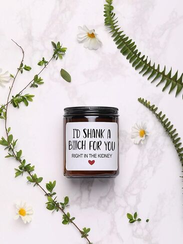 Best Friend Birthday Gifts for Women, I’d Shank A B for You Scented Soy Candle, Funny Birthday Gift Galentines Gag Gift for Friends, BFF, Bestie, Sister (BTCH) in Saudi Arabia