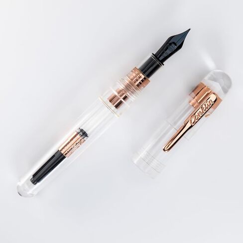 Conklin All American Eye Dropper LIMITED EDITION Fountain Pen - Cartridge/Converter/Eyedropper Filling System - (Demo Rosegold) - Omniflex Nib in Saudi Arabia