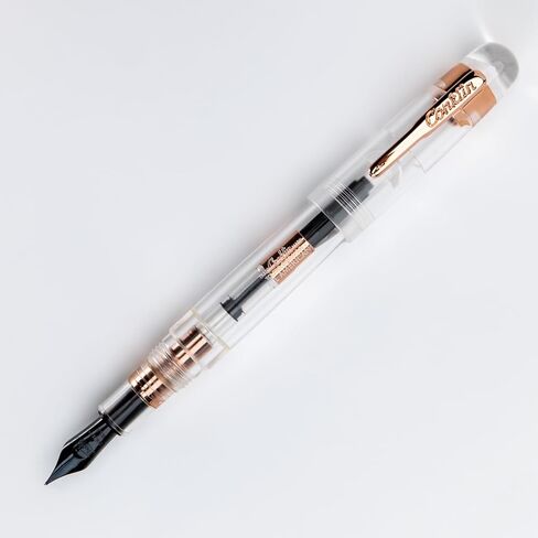 Conklin All American Eye Dropper LIMITED EDITION Fountain Pen - Cartridge/Converter/Eyedropper Filling System - (Demo Rosegold) - Omniflex Nib in Saudi Arabia