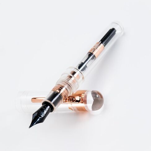 Conklin All American Eye Dropper LIMITED EDITION Fountain Pen - Cartridge/Converter/Eyedropper Filling System - (Demo Rosegold) - Omniflex Nib in Saudi Arabia