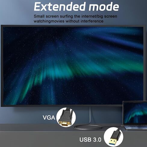 USB C to VGA Cable 3ft, VGA to USB C Cable for Monitor, Type-C to VGA Cable, USB C to VGA Cable Compatible with MacBook Pro/Air, iPad Pro, Phone, Laptop, Projector in Saudi Arabia