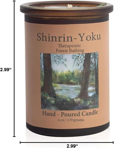 شمعة معطرة من ADK Shinrin Yoku، شمعة عطرية طبيعية بوزن 10 أونصة لديكور المنزل وديكور المطبخ، شموع شمع نباتية مريحة مثالية لتقديم الهدايا in Saudi Arabia