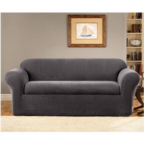 SureFit Oxford 2 Piece Slipcover - Gray - Sofa