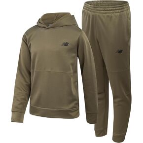 New Balance Boys' Sweatsuit - 2 Piece Performance Tech Fleece Hoodie Sweatshirt and Sweatpants - Jogger Pants Set (8-12)