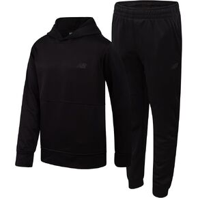 New Balance Boys' Sweatsuit - 2 Piece Performance Tech Fleece Hoodie Sweatshirt and Sweatpants - Jogger Pants Set (8-12)