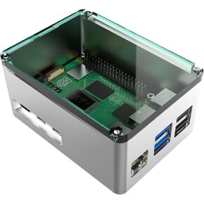 حافظة Anidees المصنوعة من الألومنيوم والمشتت الحراري عالية الجودة مع وسادة حرارية من السيليكون لـ Raspberry Pi 5 - أسود (AI-PI5-BB-PRO-H) in Kuwait