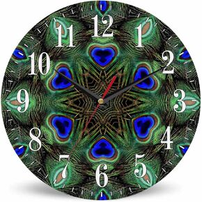 Lavender Flowers Wall Clock Sunlight Pastel Violet Lavande Field 10 Inch Silent Non Ticking Battery Operated Clock Vintage Round Clock for Living Room Bedroom Bathroom Office Decor