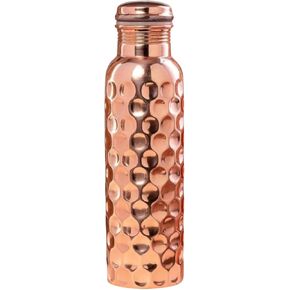Water Bottle - 32 oz - BPA Free Non-Insulated Jointless Leakproof Durable Pure Copper Metal Bottles for Sports and Travel
