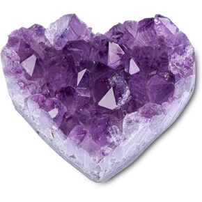 Jovivi Amethyst Crystal,1oc Heart Crystal Cluster Quartz Druzy Gemstone Natural Purple Raw Amethyst Rock Crystal and Healng Stone for Reiki Wicca Room Decor 1.97"-2.36"