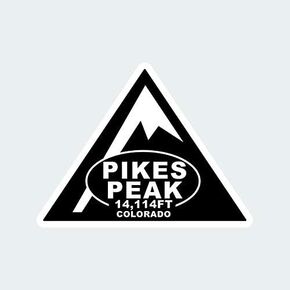 Triangle Pikes Peak Sticker Decal Self Adhesive co Climbed feet Hike Camp Outdoors 14114 1.25" Wide