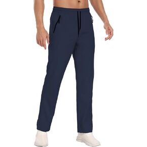 Hiking Pants for Men UPF 50+ Cargo Quick Dry Water Resistant Elastic Waist Zip Pockets Travel Work Lightweight Running