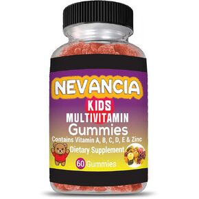 Kids Multivitamin Gummies with Essential Nutrients, Support Healthy Growth & Development, Immune Support, Brain Health, Heart Health, Bone Health, Natural Strawberry Flavour, 60 Gummies