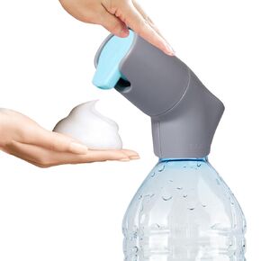 Portable Hand Washing Station Refillable Cap Universal Fit for Most Disposable Water Bottles with Foam Soap Reservoir, Hand Foam Soap Station for Travel, Camping, Outdoor Sink Solution