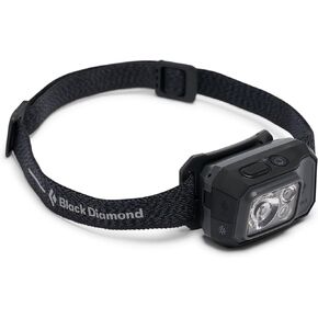 BLACK DIAMOND Storm 500-R Rechargeable LED Headlamp (Graphite) - Waterproof and Dimmable Headlamp for Camping, Hiking, Running, with Red Light Headlamp Mode