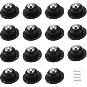 15 عبوة من عجلات العجلات ذاتية اللصق، عجلات دوارة صغيرة مقاس 1 بوصة، عجلات دوران 360 درجة لأرفف صناديق تخزين أثاث الأجهزة الصغيرة، سعة تحميل 26 رطل لكل عجلة in Kuwait