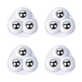 8 Pcs Stainless Steel Paste Universal Wheel Small Kitchen Appliance Rollers 360° Rotating Appliance Wheels Mini Airfryer Caster Wheels Self Adhesive Universal Rollers