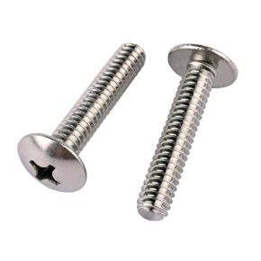 1/4-20 x 1-1/2" Truss Head Machine Screws, Phillips Drive, Full Thread, 304 Stainless Steel 18-8, 20Pcs