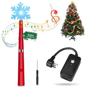 Wireless Remote Control Outlet, Magic Light Wand for Christmas Tree Lights and Home Decoration Lights, Remote Light Switch with Music, Christmas Gift for Kids/Friends/Family, Pink